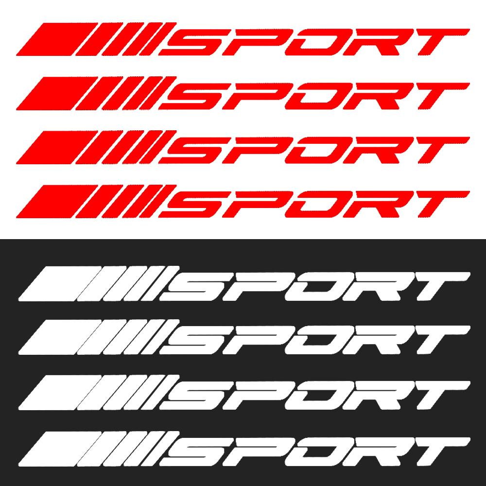 Car Wheel Hub SPORT Sports Stickers Fashione Tire Rims Exterior Decal Decoration Automobile Wheel Hub Sports Decal Sticker