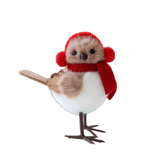 

Рождественское украшение Дизайн птицы в шляпе Санты Декоративная подвеска для подвешивания Дом Сад Праздничный декор для вечеринки C