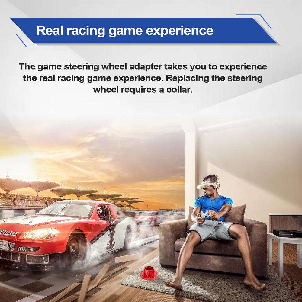 Aluminum Game Steering Wheel Adapter Connection Forthrustmaster TX T300 T500 TS Red Or Black Quick Release Steering Wheel Hub