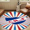 Montevideo Crest Design Round Mat, Anti-slip Circle Carpet Chair Rug For livingroom,Bedroom, Doormat Home Decor Gift Christmas Gifts