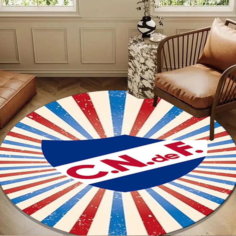 Montevideo Crest Design Round Mat, Anti-slip Circle Carpet Chair Rug For livingroom,Bedroom, Doormat Home Decor Gift Christmas Gifts