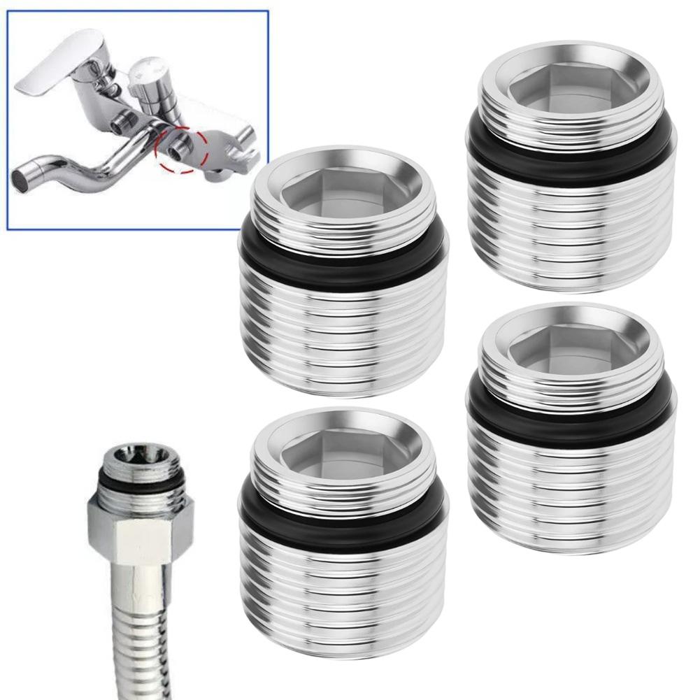 Set of 4 Metal Tap Adapters 18mm X 1.0mm to 1/2 Thread Connectors Designed for Compatibility with For Most Tap Fixtures
