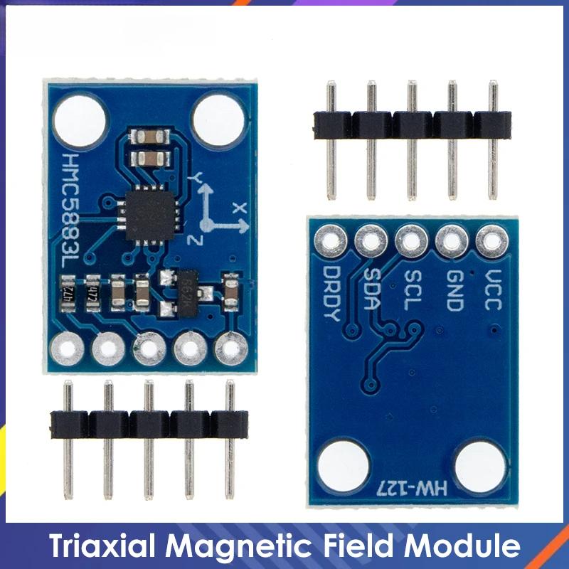 

GY-273 3V-5V HMC5883L Triple Axis Compass Magnetometer Sensor Module Three Axis Magnetic Field Module