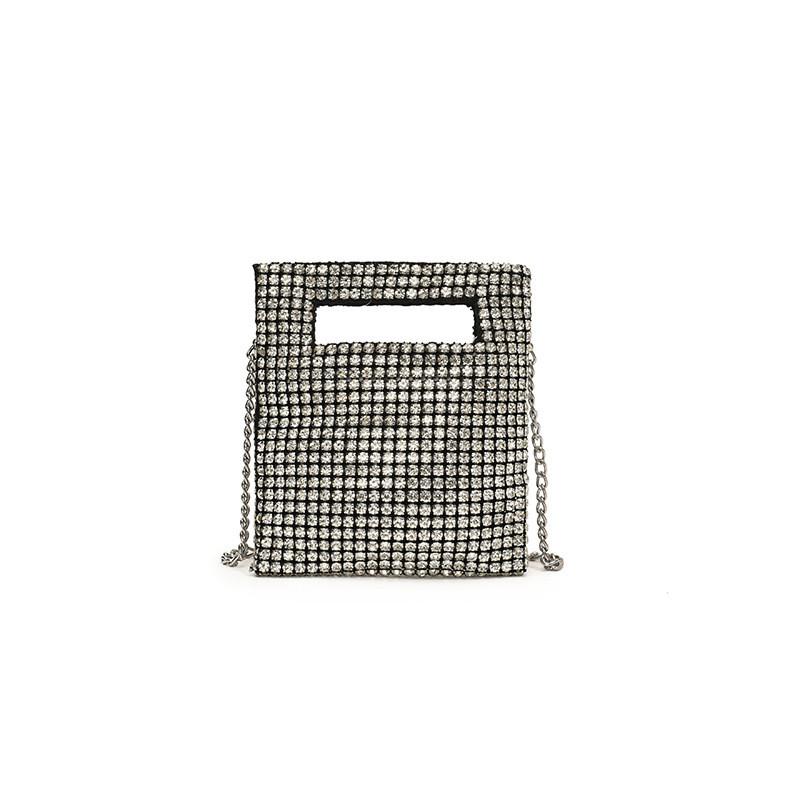 

Trendy Mini Rhinestone Girls Shoulder Bag For Kids Stylish Geometric Design
