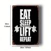 Metal Vintage Weightlifting Sign 20x30cm Gym Decor