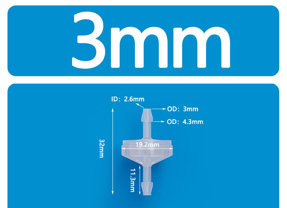 Plastic One-way Water Valve Ozone Resistant Oil Resistant Check Valvealuminium Alloy Pressure Spring Steel Ball One-way Valve