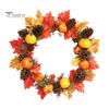 Autumn Theme Party Supplies Thanksgiving Day Wall Sticker, Pumpkin/Pinecone/Leaf Print Garland Shape Waterproof PVC Fall Window Clings Decal,