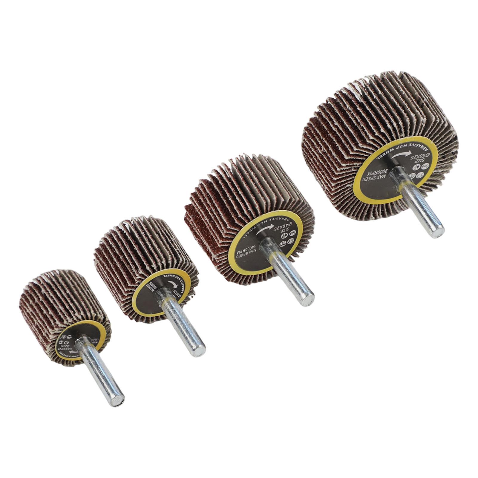 

4PCS 25/30/40/50mm 80# Sanding Flap Disc Wheel Polishing Grinding Rotary Tool Cylindrical Grinding Head Abrasive Power Tools CHINA