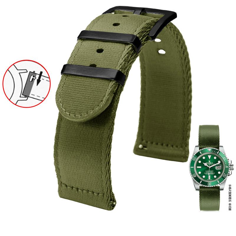 Pro 22mm Nylonový 20mm Řemínek na hodinky Seiko Citizen Huawei Watch Náramek Náramkové hodinky Pásek Nylonový Řemínek na hodinky S rychloupínací osičkou