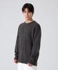 AGOD Crew Neck Oversized Cable Sweater Knit [Charcoal]