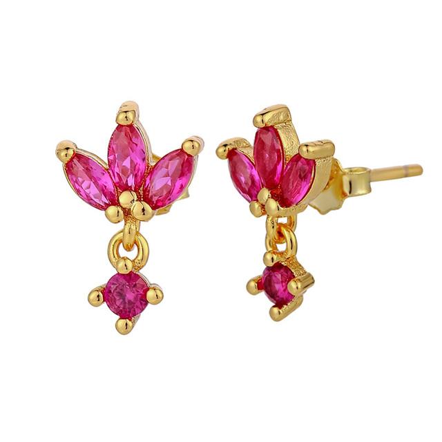 

ANENJERY красочные серьги-гвоздики в форме бабочки с цирконием для женщин, серьги золотого цвета, свадебные украшения