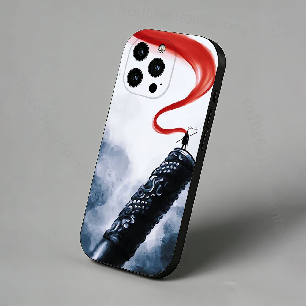 B-Black Myth Wukong Phone Case for iPhone 17 Air 16 Pro Max 16e 15 Plus 14 13 Mini 12 11  Back Cover