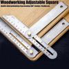 Stainless Steel Measuring Ruler Thickened Double Sided Scale Woodworking Ruler Multi-Scale Durable Construction Drawing Aid