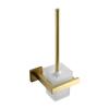 Corrosion Resistant Steel Square Toilet Brush with Dense Bristle Bathroom Sanitation Modern Aesthetic Comfortable Handle