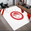 Olympiacos F.C.2 Flannel Pattern Square Carpet,Area Rug,Carpet Rug for Living Room Bedroom Sofa Playroom Decor,Non-slip Floor Mat