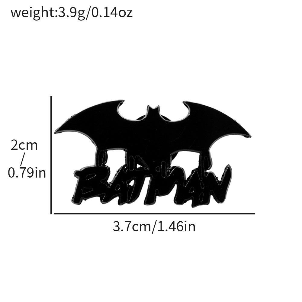 Европейские и американские киногерои-супергерои металлические значки бэтмен логотип летучей мыши сплав брошь булавка аксессуар