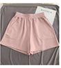 Summer New Version of Sports Shorts Women's High Waist Loose and Thin Wide-leg Pants Solid Color Cotton Casual Pants Tide