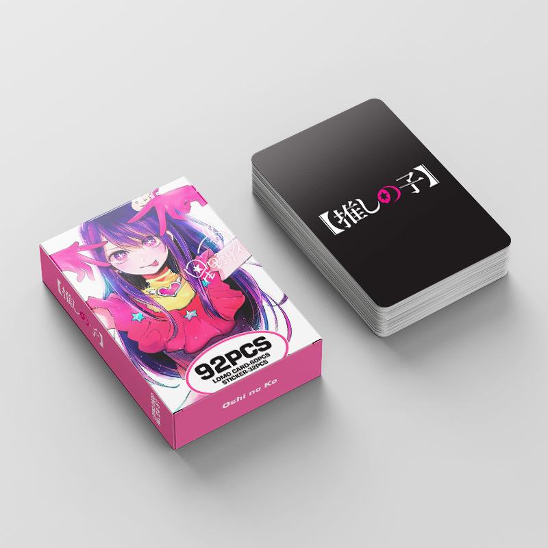 OSHI NO KO Lomo Mini Cards with 32PC Stickers Anime Fan Collection Postcards Gift