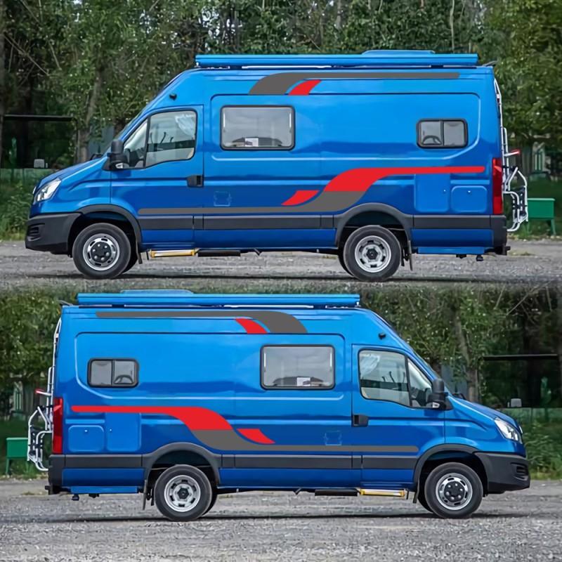 4 Stück Vinyl Grafik Aufkleber Aufkleber für Ford TRANSIT LWB Caravan Trailer Camper Van
