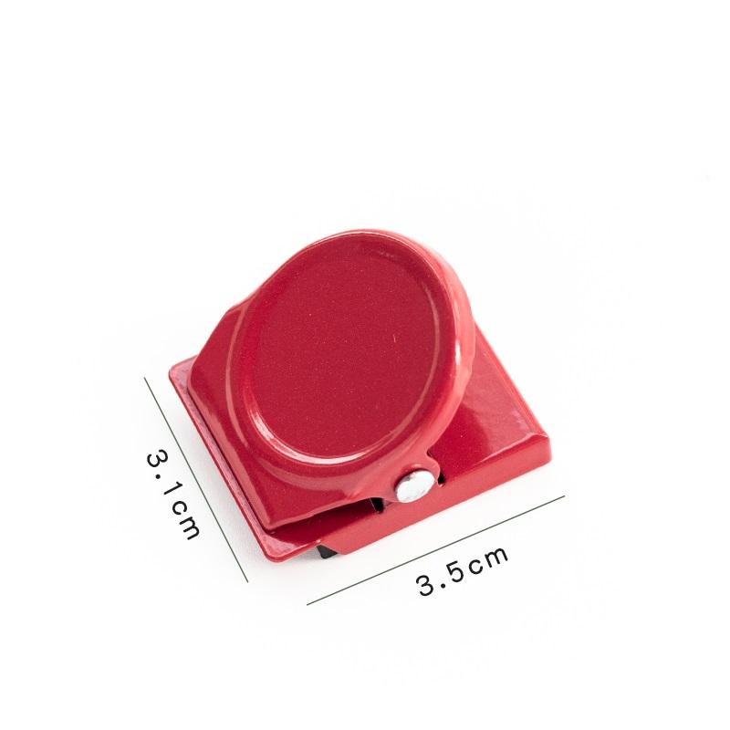 

1pcs Mini Magnet Clamp Multi Color Magnetic Paper Clip for Fridge File Index Photo Memo Office School A7127 червоний