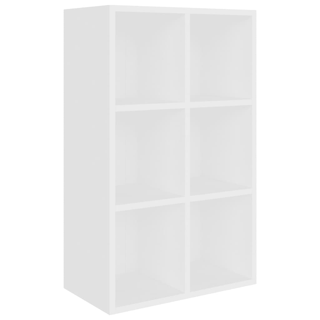 Bookshelf Sideboard White 66 x 30 x 98 cm Engineered Wood
