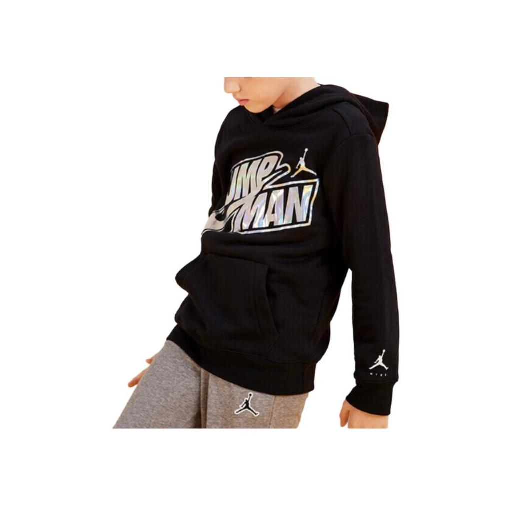 Nike Hoodie Letter Comfortable Long Sleeve Black Kids hoodies DQ8149-010