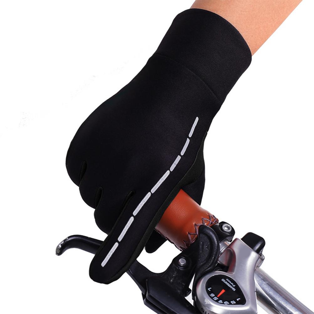 1 Pair Cycling Gloves Touchscreen Gloves Winter Windproof Gloves for Cycling Running Fitness Camping Hiking Riding