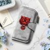 Men's Cool Wolf Pattern Long Wallet Multi Card Slots Fashion Casual Portable Durable Zipper Purse