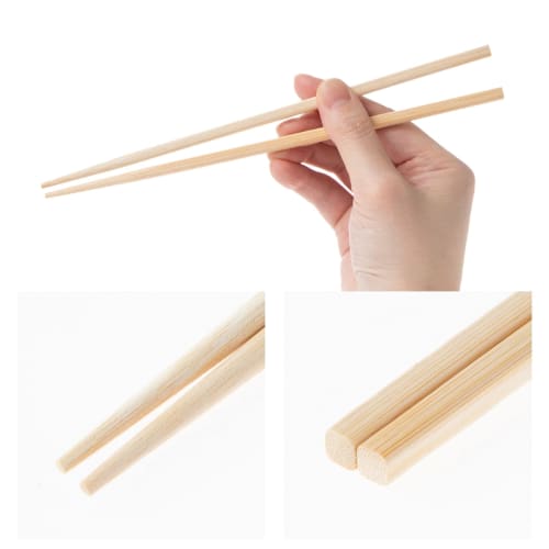 Strix Design Disposable Bamboo Chopsticks, 60 Pairs (20 Pairs X 3 Packs), 20.5cm, Individually Wrapped, Damask Pattern, Perfect for Entertaining, Part