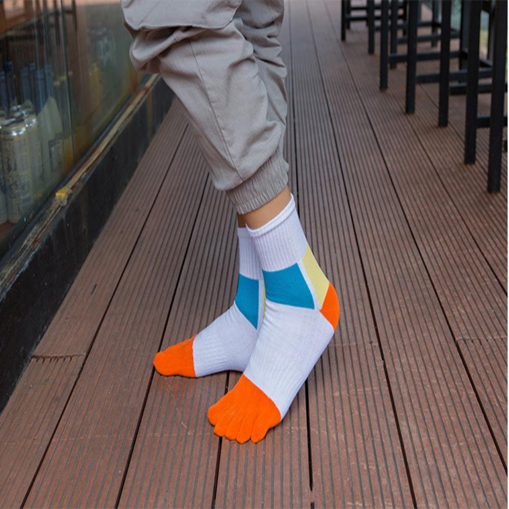 Breathable Organic Cotton With Toes Toe Socks Sweat Socks Dress Socks With Toes Five Finger Socks