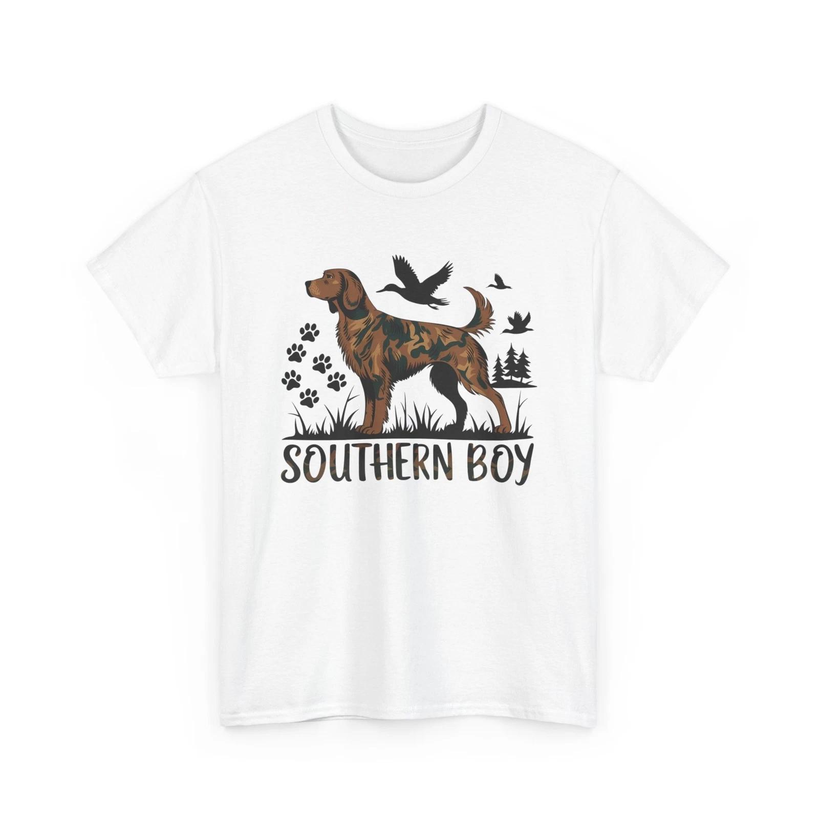 

Southern Boy Rustic Hunting T-Shirt – Cute Puppy Lover Paw Print Tee for Owners S