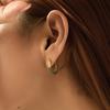 U Shaped 18k Gold Plated Zircon Inlaid Fashion Earrings