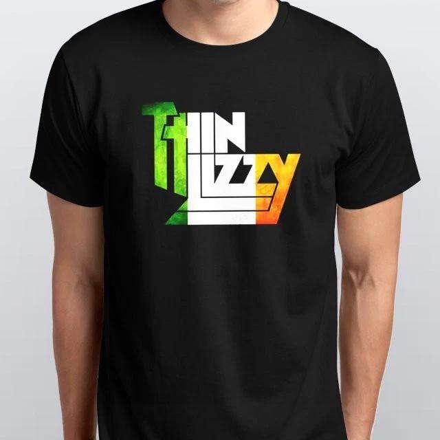 

Heavy Metal Rock Thin Lizzy 100% Cotton T-shirt Mens Tees Top S M L XL XXL 3 4 XL colours Black XL