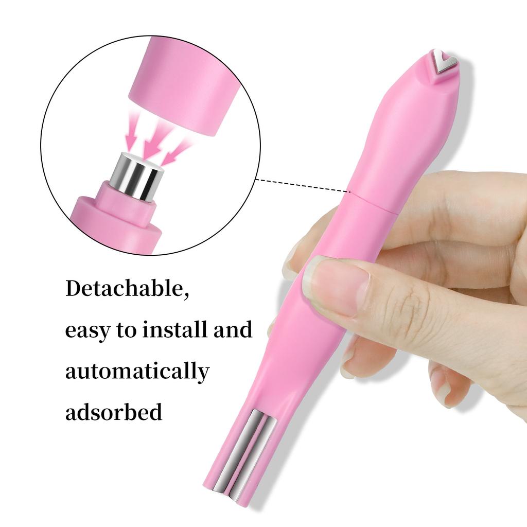 3-In-1 Heart Shape Cat Eye Nail Art Magnet Double Line Moon Snake French Magnet Pen for Magnetic Gel Polish Manicure Tools