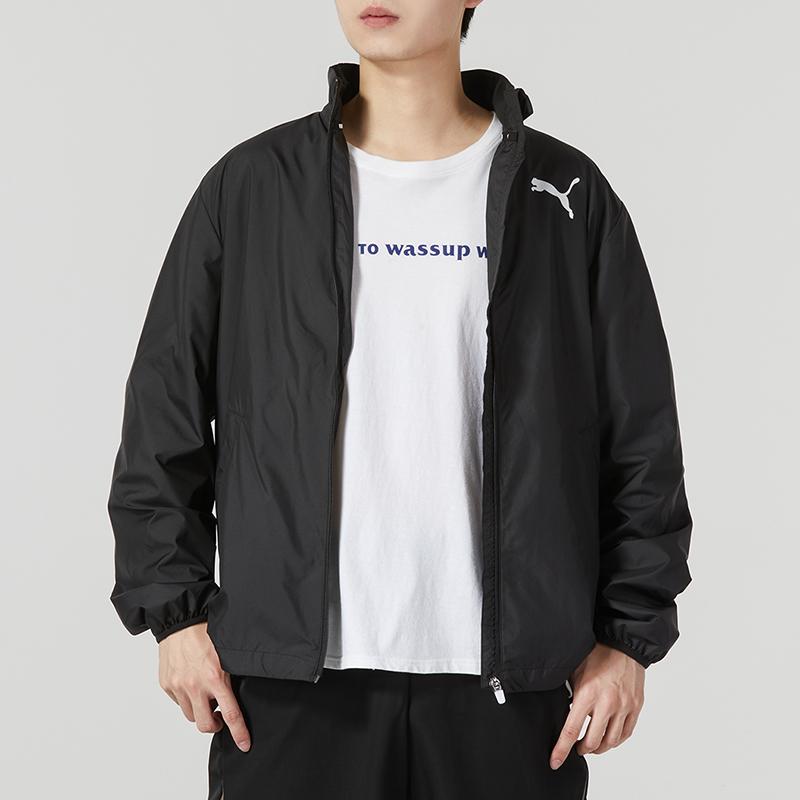 Puma Zip Neck Long Sleeve Jacket And Elastic Waist Jogger Pants Sports Set Men Sports Set 680657-01+684197-01