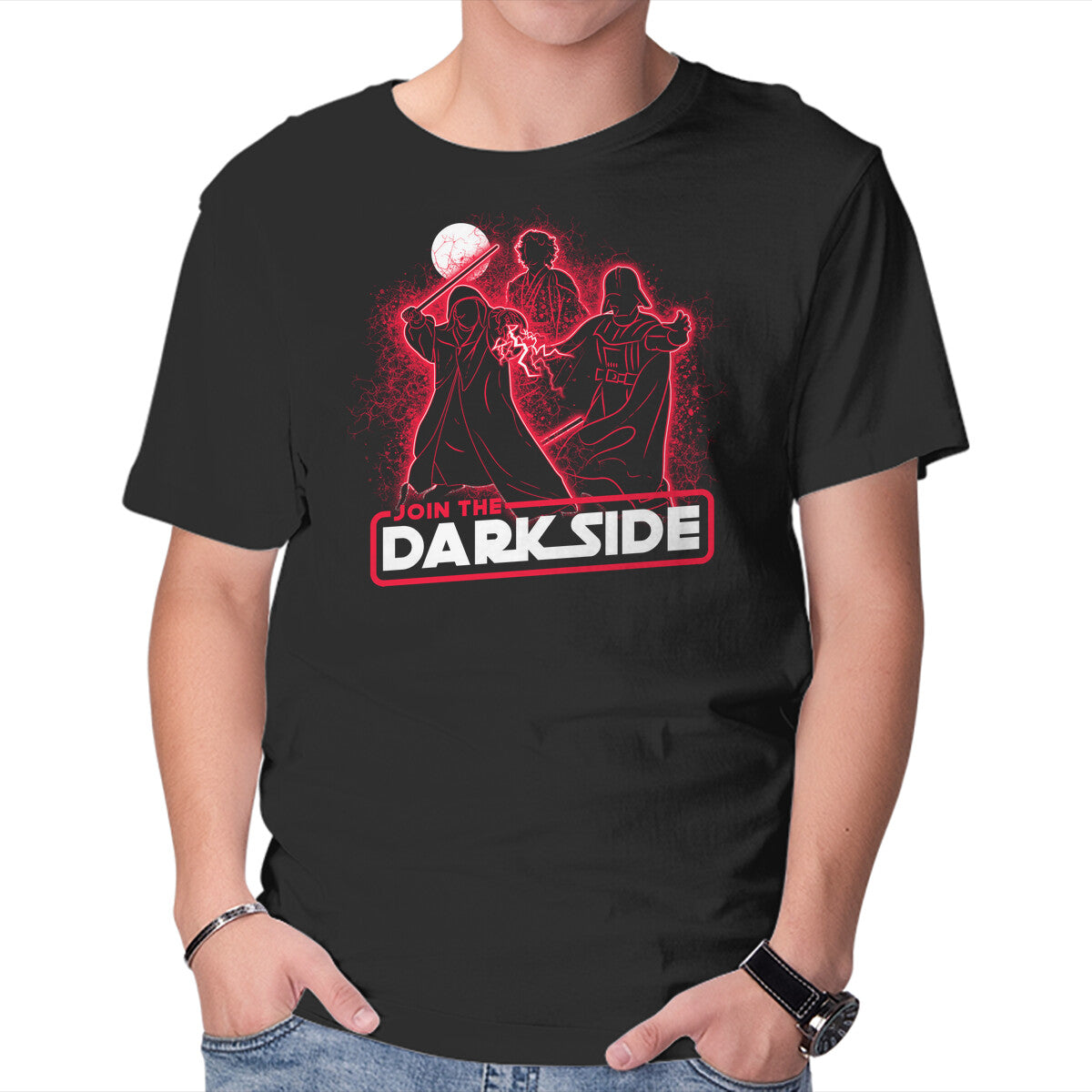 Unisex Crew Neck T-Shirt Join The Dark Side Classic Graphic Short Sleeve Casual Tee XXXXL