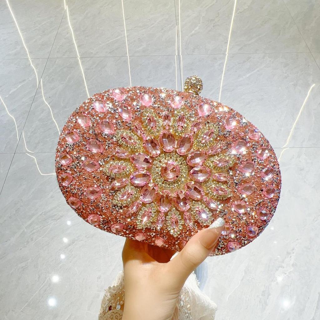 Europäische und amerikanische Retro-Clutch mit Diamanten: Elegante Prinzessinnen-Handtasche für Bar, KTV-Party oder Abendessen.