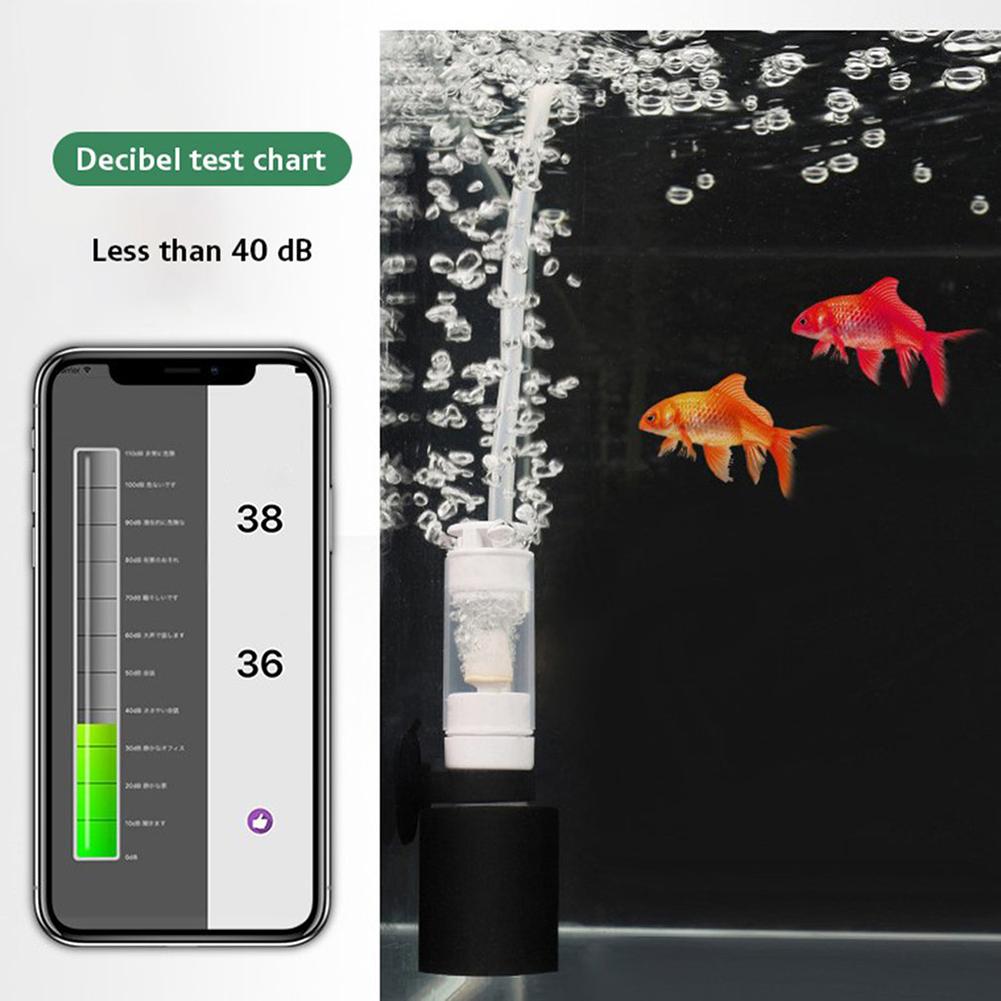 3-in-1 Mini-Filter Mehrschichtiger Biochemischer Schwammfilter Eingebaute Ultra-leise Sauerstoffpumpe Für Aquarium Fischbecken