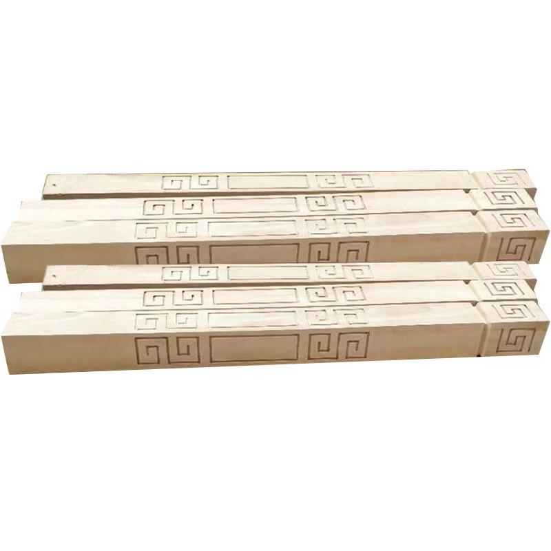 Unfinished Beechwood Staircase Newel Post – Solid Wood Balustrade and Handrail Accessory