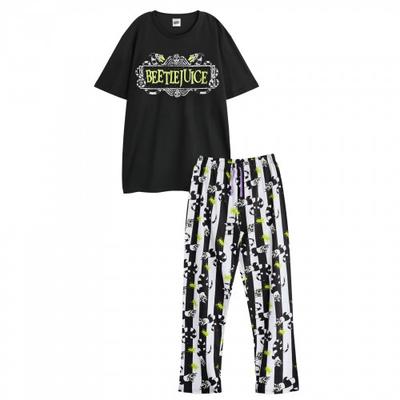 Mens Logo Short-Sleeved Long Pajama Set