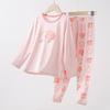 Kids Thermal Underwear Set A Class Cotton Blend Long Sleeve Homewear Boys Girls Winter