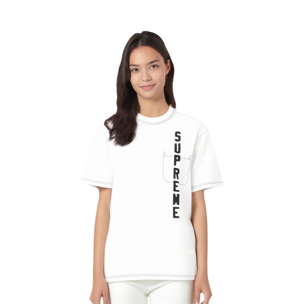 Supreme Contrast Stitch Pocket Tee Unisex SUP-SS20-527