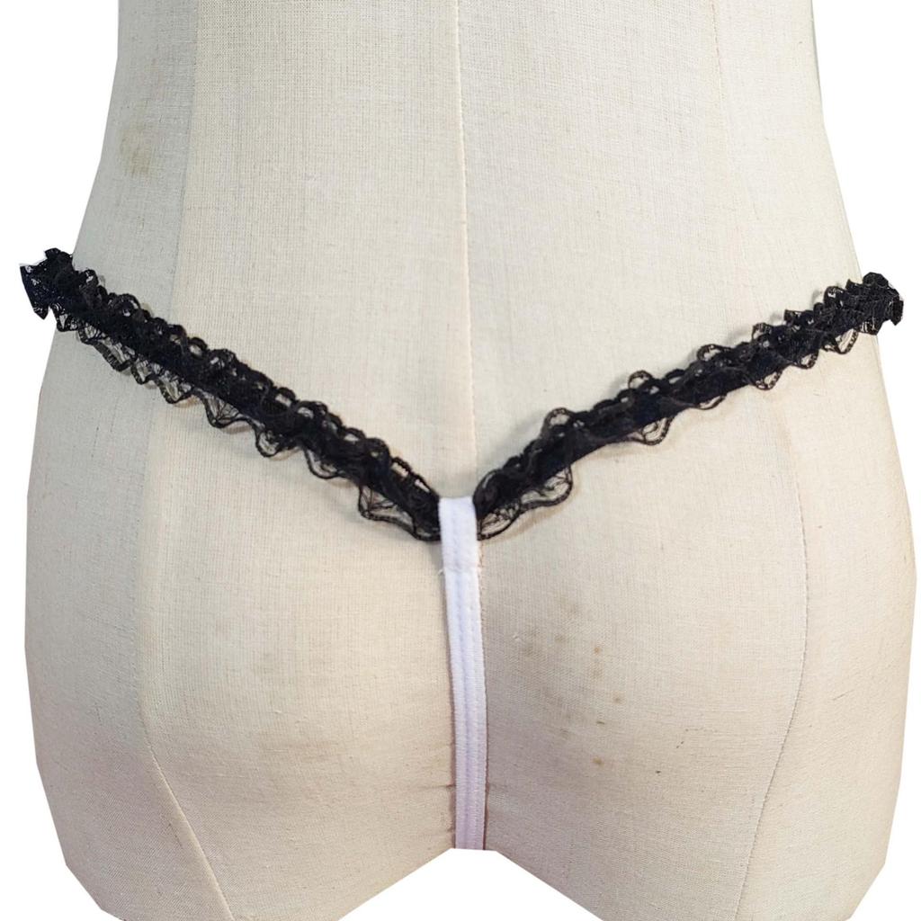European & American Lace Trim Thong: Sexy Lingerie & T-Back Panty