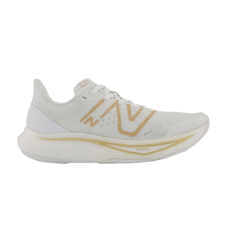 New Balance  FuelCell Rebel v3 White Gold Metallic Women Sneakers Light-Gold-Metallic WFCXMW3