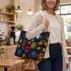 Bohemian Eye Pattern Tote Bag Casual Stylish Large Capacity Daily Carry Shoulder Bag for Women Outdoor Travel Shopping Use