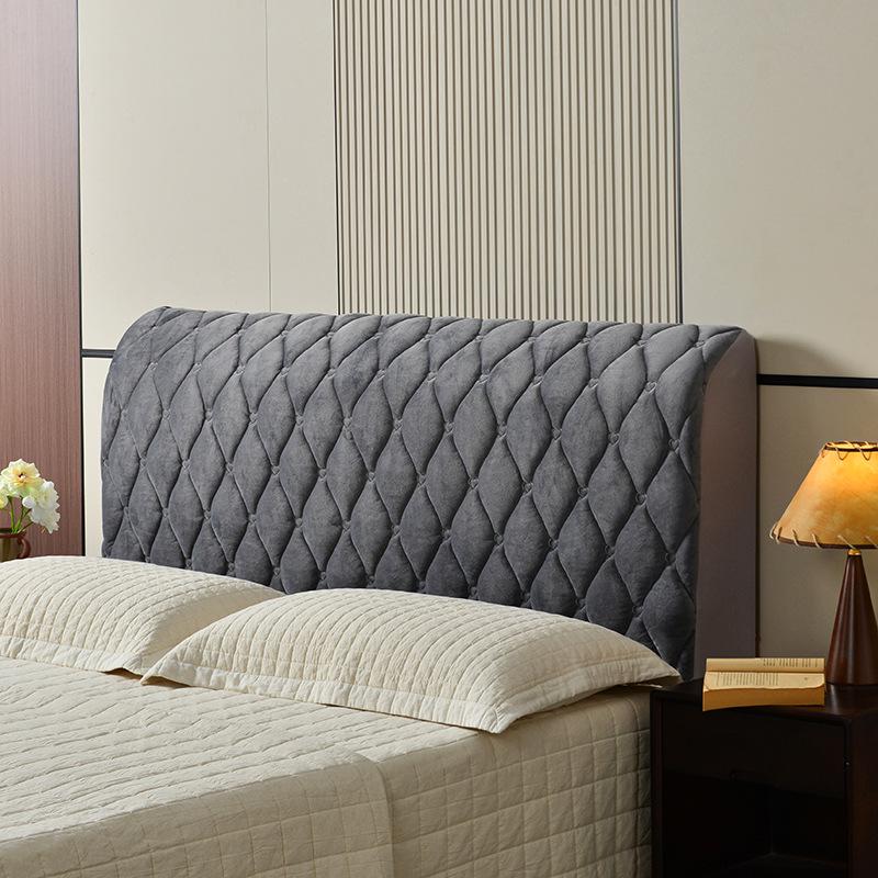 Plush Upholstered Anti-Collision Bed Headboard Dust Cover