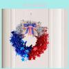 Large And Small Red Silver Blue Independence Day Wreath Door Hanger Decoration