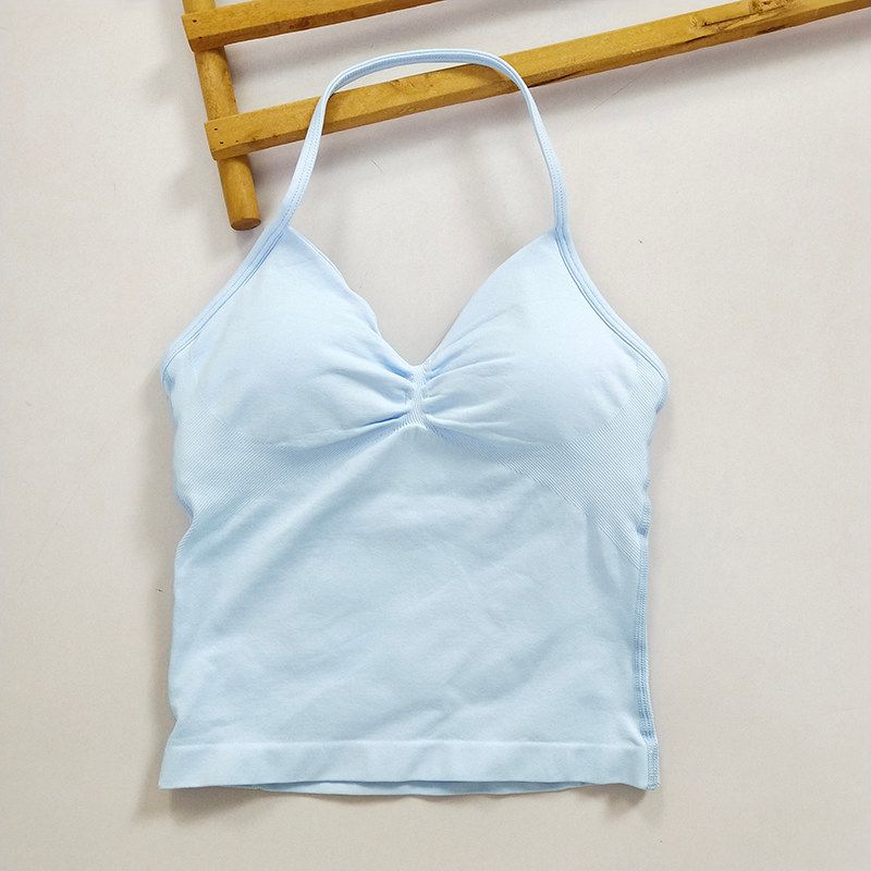 Neck Beauty Back Yoga Suit DF Sports Vest European and American Internet Celebrity Exaggerates Hips Shorts Training Peach Workout Clothes Women