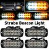 4X Truck LED Tow Amber/White Grill Emergency Lights Strobe Bar Caution 12V-24V K