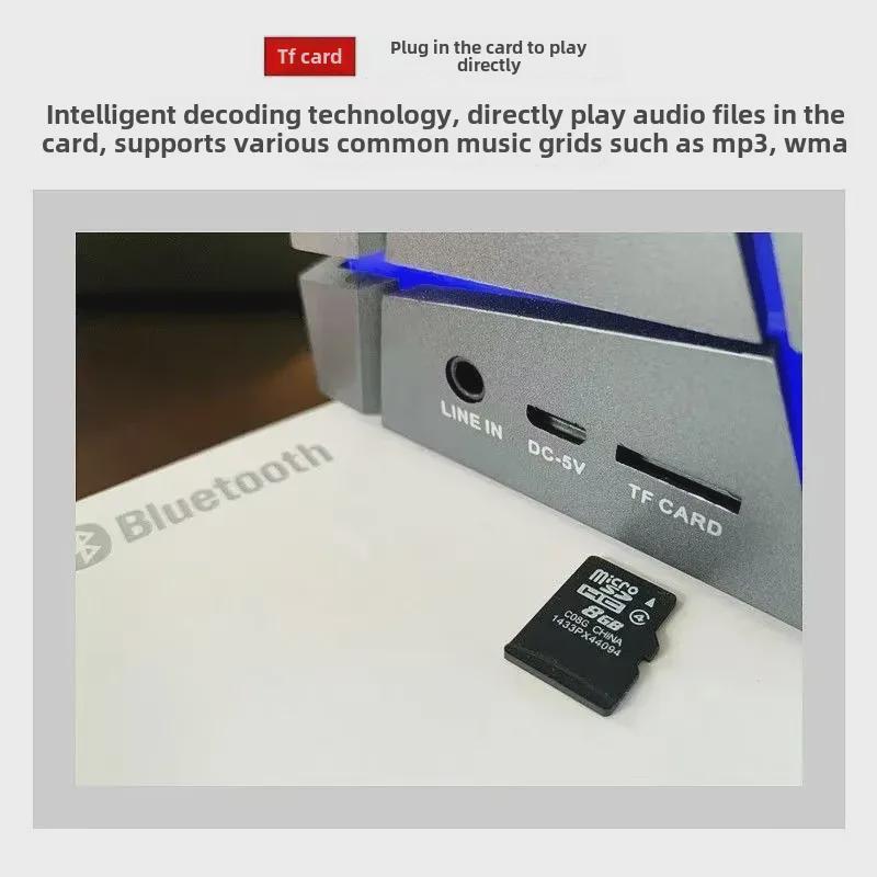 Qone Magic Cube Bluetooth Mini Speaker with Colorful Lights - Wireless Subwoofer Capable of Playing Cards, Perfect Gift.